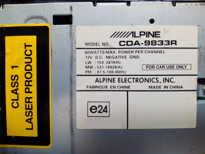 Ремонт Alpine CDA-9833R. Автомагнитола не читает CD MP3 диски