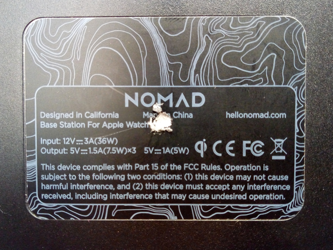 Не заряжает беспроводное зарядное устройство Nomad Base Station Apple Watch Edition
