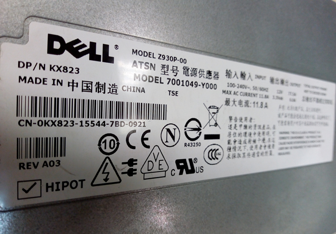 Не включается серверный блок питания Dell Z930P-00