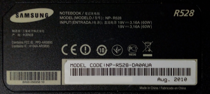 Клонирование диска HDD на SSD ноутбука Samsung NP-R528-DA0AUA