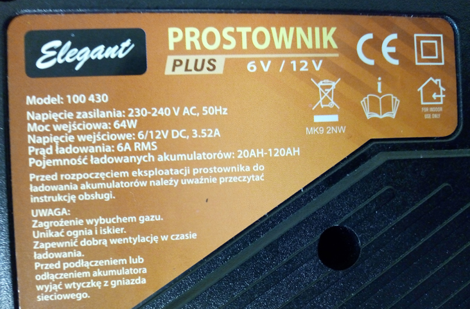 Ремонт зарядного устройства Prostownik Elegant Plus с дефектом не включается