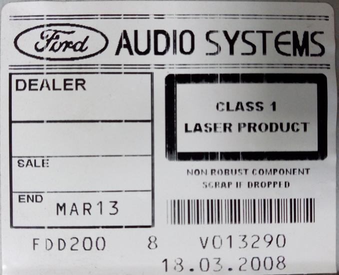 Обслуживание штатной автомагнитолы Ford Fusion 2008