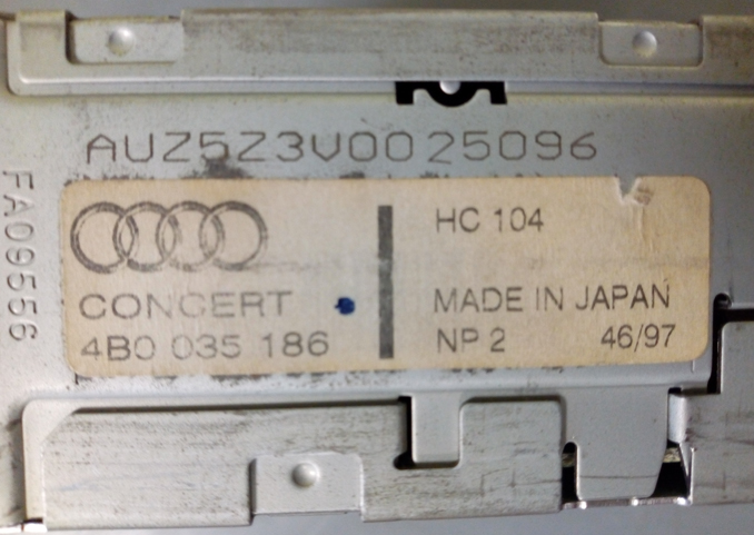 Ремонт штатной автомагнитолы Audi Concert 4B0 035 186. Нет звука