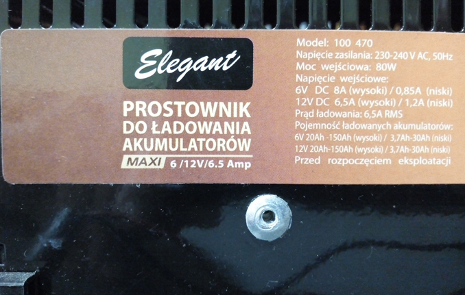 Ремонт Prostownik. Зарядное устройство Elegant Maxi 100 470 6V/12V не включается
