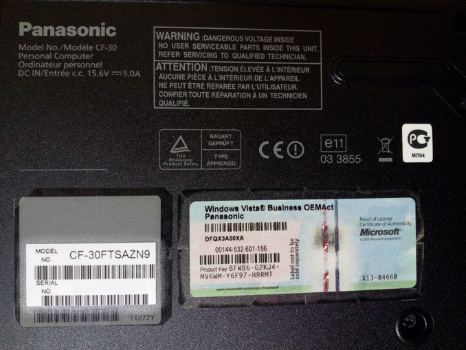 Апгрейд Panasonic CF-30FTSAZN9. Модернизация HDD ноутбука на SSD