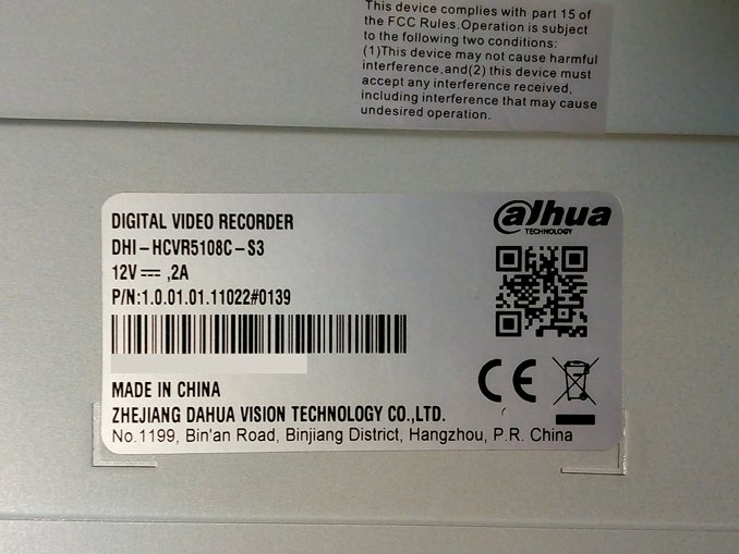 Ремонт Dahua DHI-HCVR5108C-S3. Не включается регистратор, камеры не показывают