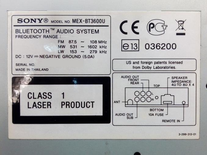 Ремонт автомагнитолы Sony MEX-BT3600U. Не работают кнопки