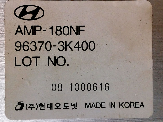 Ремонт штатного усилителя Hyundai Sonata AMP-180NF 96370-3K400