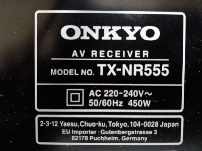 Не включается ав-ресивер Onkyo TX-NR555