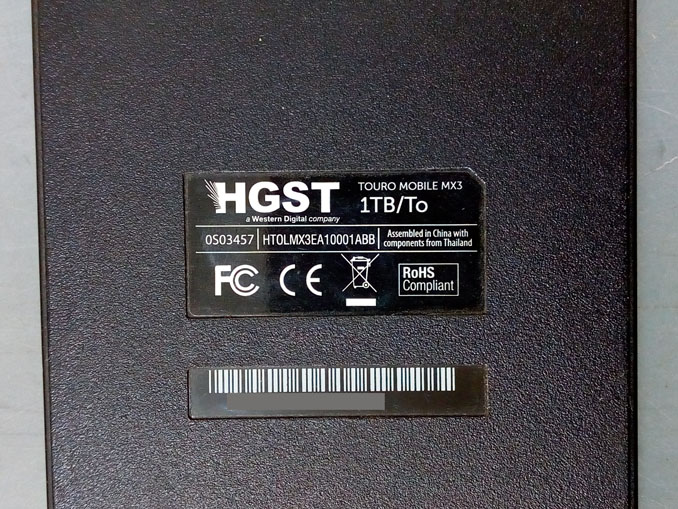 Зависает компьютер при подключении диска WD HGST Touro mobile MX3