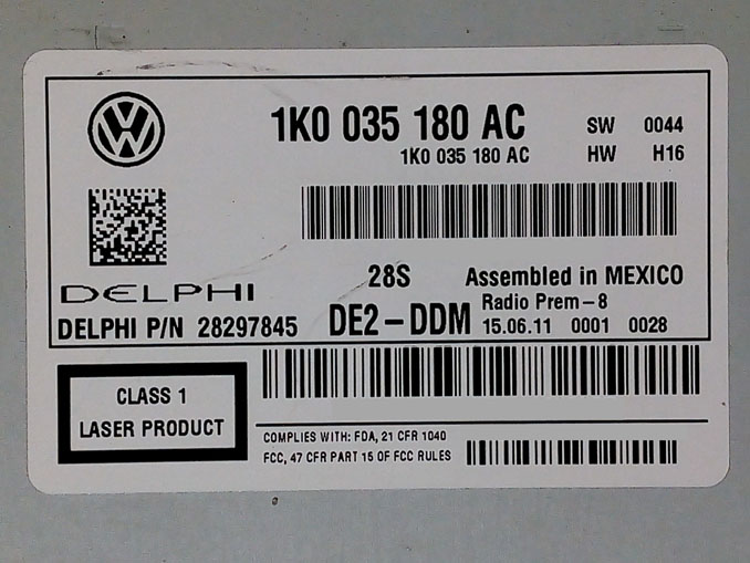 Не включается штатная автомагнитола VW Delphi RCD 510
