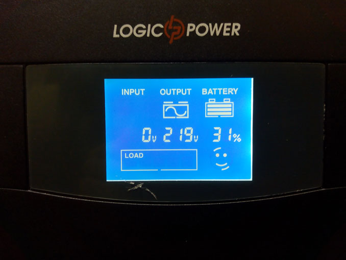 Не работает от батарей ИБП LogicPower LPM-PSW-1500VA
