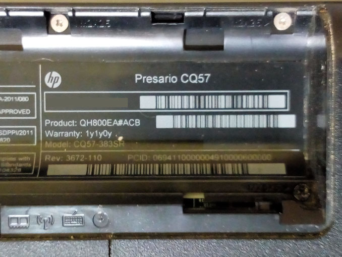 Ремонт ноутбука HP Compaq Presario CQ57-383SR