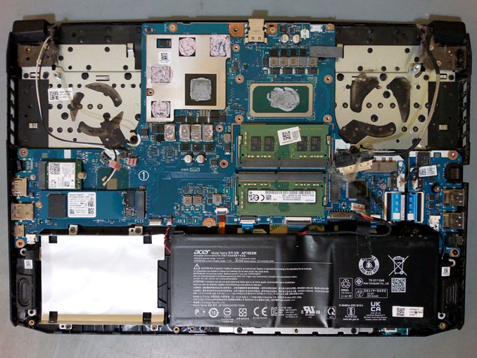 Греется и выключается ноутбук Acer Nitro A5 AN515-57