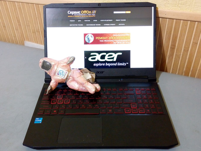 Греется и выключается ноутбук Acer Nitro A5 AN515-57