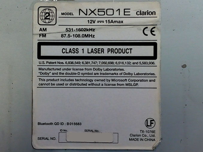Ремонт Clarion NX501E. Автомагнитола зависла на заставке