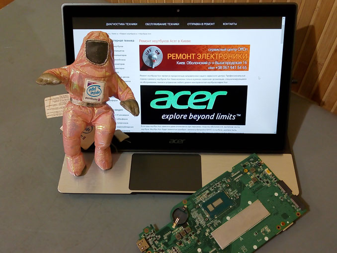 Ремонт Acer Aspire R7-371T-56RP. Ноутбук не включается
