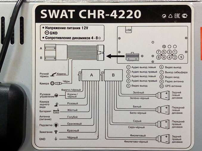 Черный экран. Ремонт автомагнитолы Swat CHR-4220