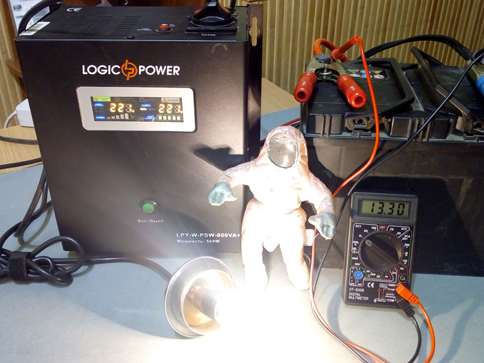 Ремонт LogicPower LPY-W-PSW-800VA+. ИБП выключается