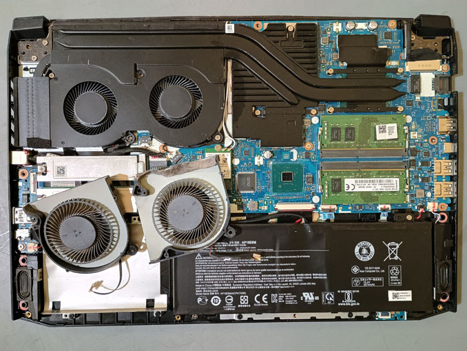Ремонт Acer Nitro 5 AN515-54-56SU. Замена кулеров