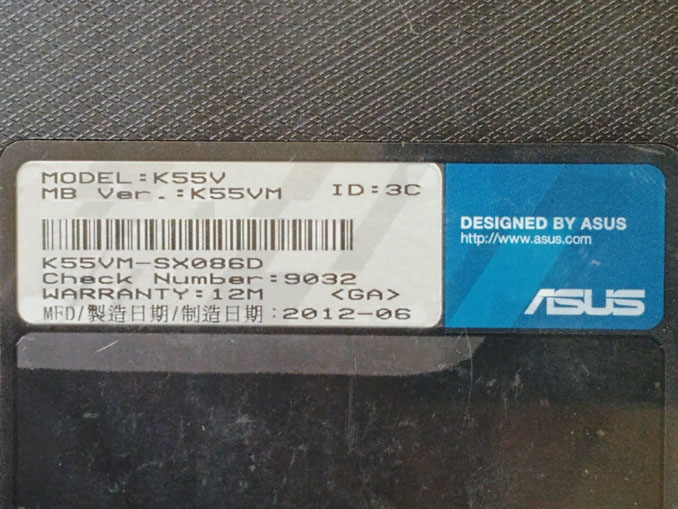 Перегрев и отключение ноутбука Asus K55VM-SX086D