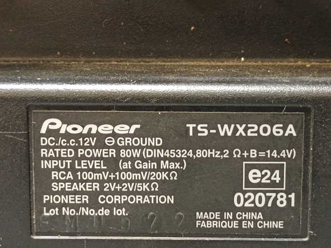 Ремонт Pioneer TS-WX206A. Красный индикатор защиты