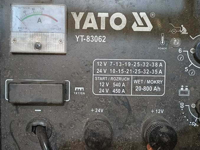 Ремонт зарядного YATO YT-83062. На выходе ноль