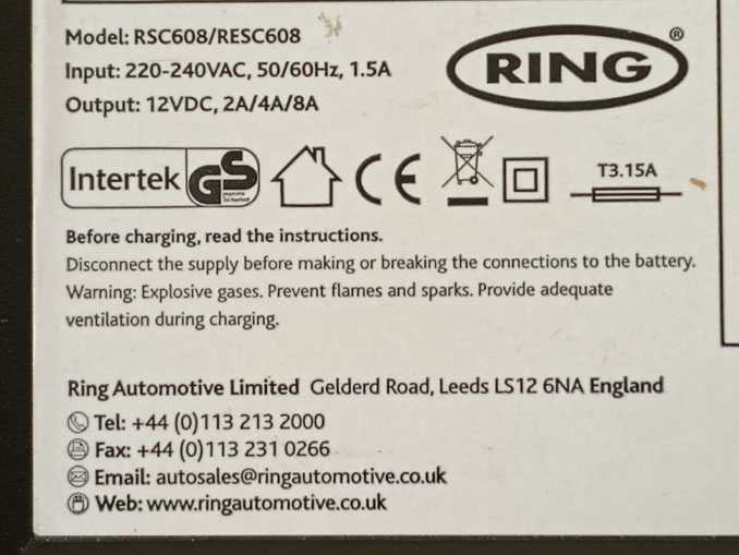 Ремонт Ring RSC608/RESC608. Не заряжает батарею