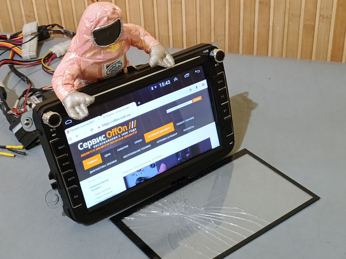 Ремонт Podofo Android. Замена тачскрина автомагнитолы