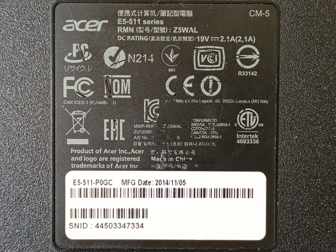 Ремонт Acer E5-511. Замена впаянной клавиатуры