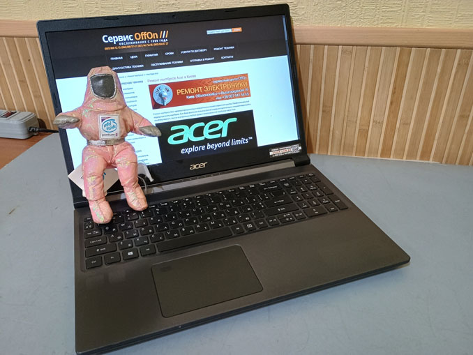 Ремонт Acer Aspire 7 A715-75G-54HY. Перегрев ноутбука