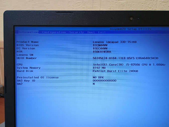 Ремонт Lenovo IdeaPad 330-15IKB. Медленно работает
