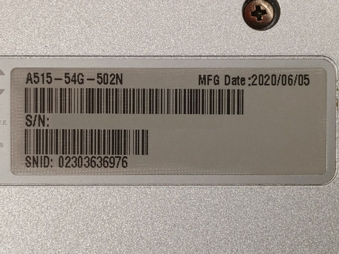 Ремонт Acer A515-54G-502N. Сломался экран ноутбука