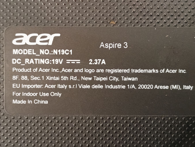 Ремонт Aspire 3 A315-42-R2MH. Замена корпуса экрана